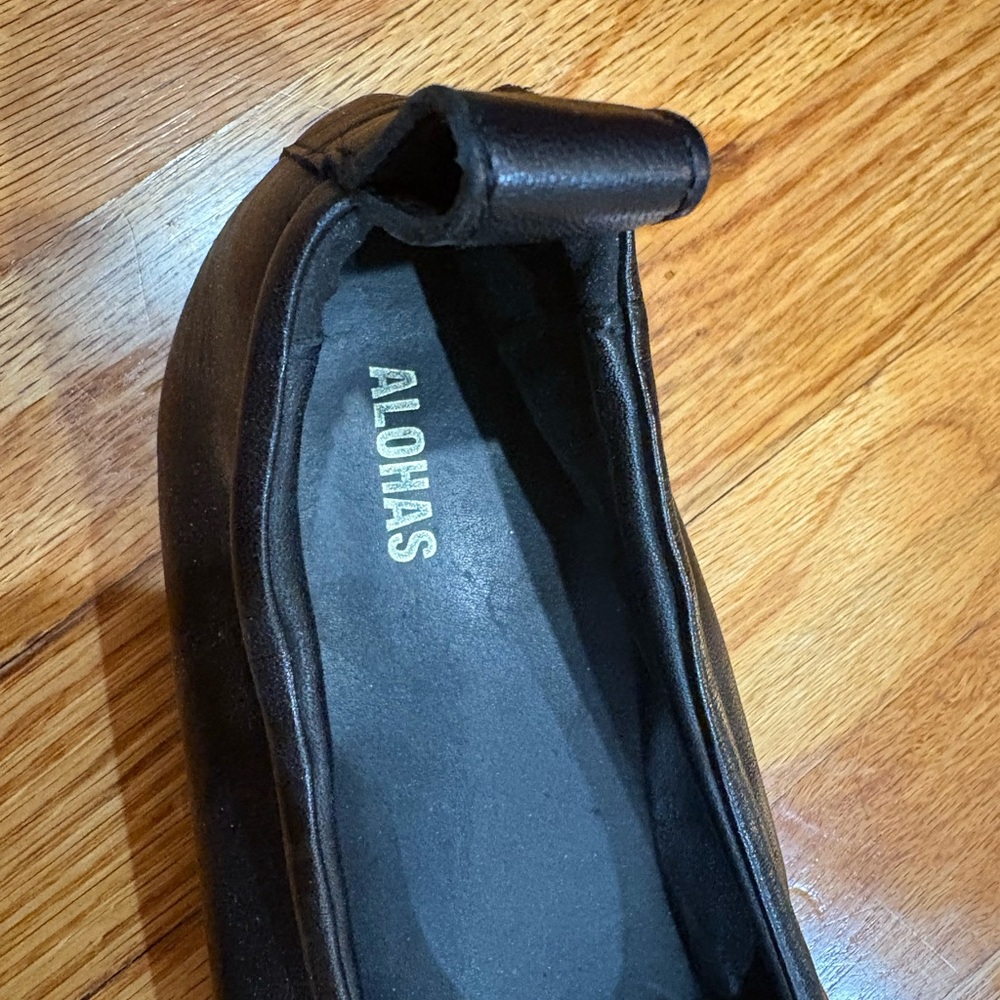 ALOHAS Black Leather Ballet Flats Size 42 Great Condition - Picture 10 of 11